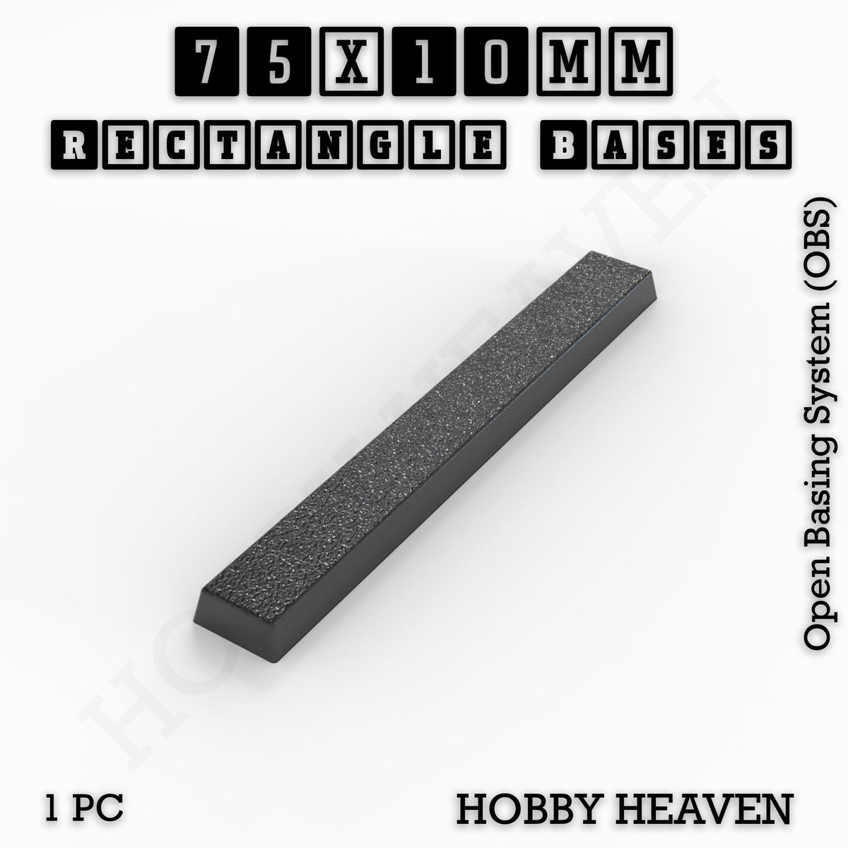 Rectangle Bases Medium Sizes - 75x30mm to 125x40mm and up to 100x90mm Wide - 3D Print Tabletop Games
