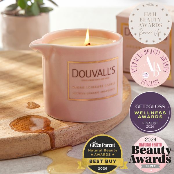 Argan Massage Candle - Vanilla Jasmin & Ginger 180g | Intensely Nourishing and Hydrating Body Treatment