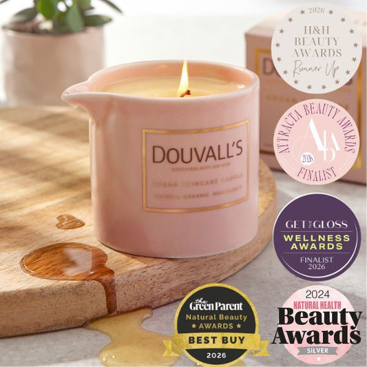 Argan Massage Candle - Vanilla Jasmin & Ginger 180g | Intensely Nourishing and Hydrating Body Treatment