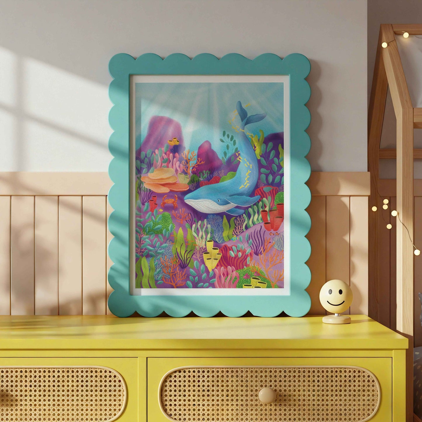 Ocean Art Print- Colourful Home Decor: Multiple Sizes