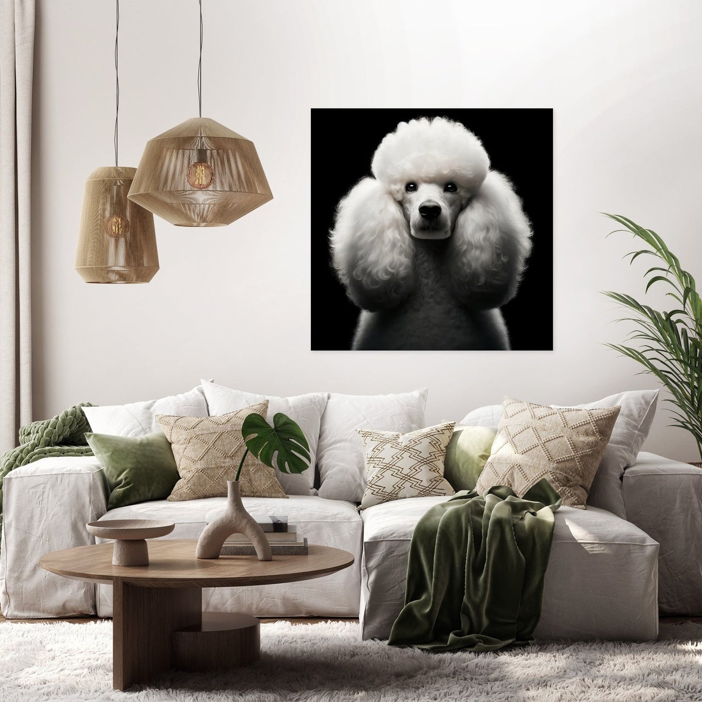Regal Poodle Canvas
