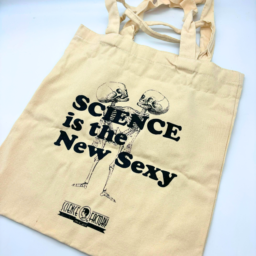 Mr Sci Glass Specimen Jar & Science Tote Bag Together Forever (Conjoined Twins)