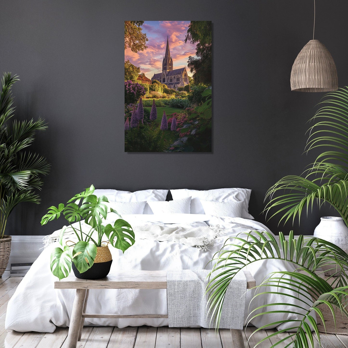 Salisbury Cathedral Twilight Canvas