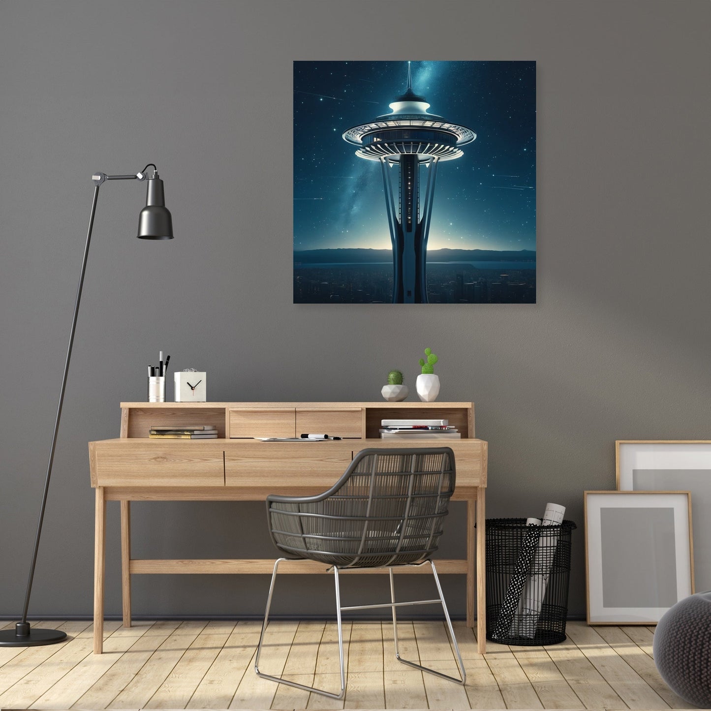 Space Needle Sky Canvas
