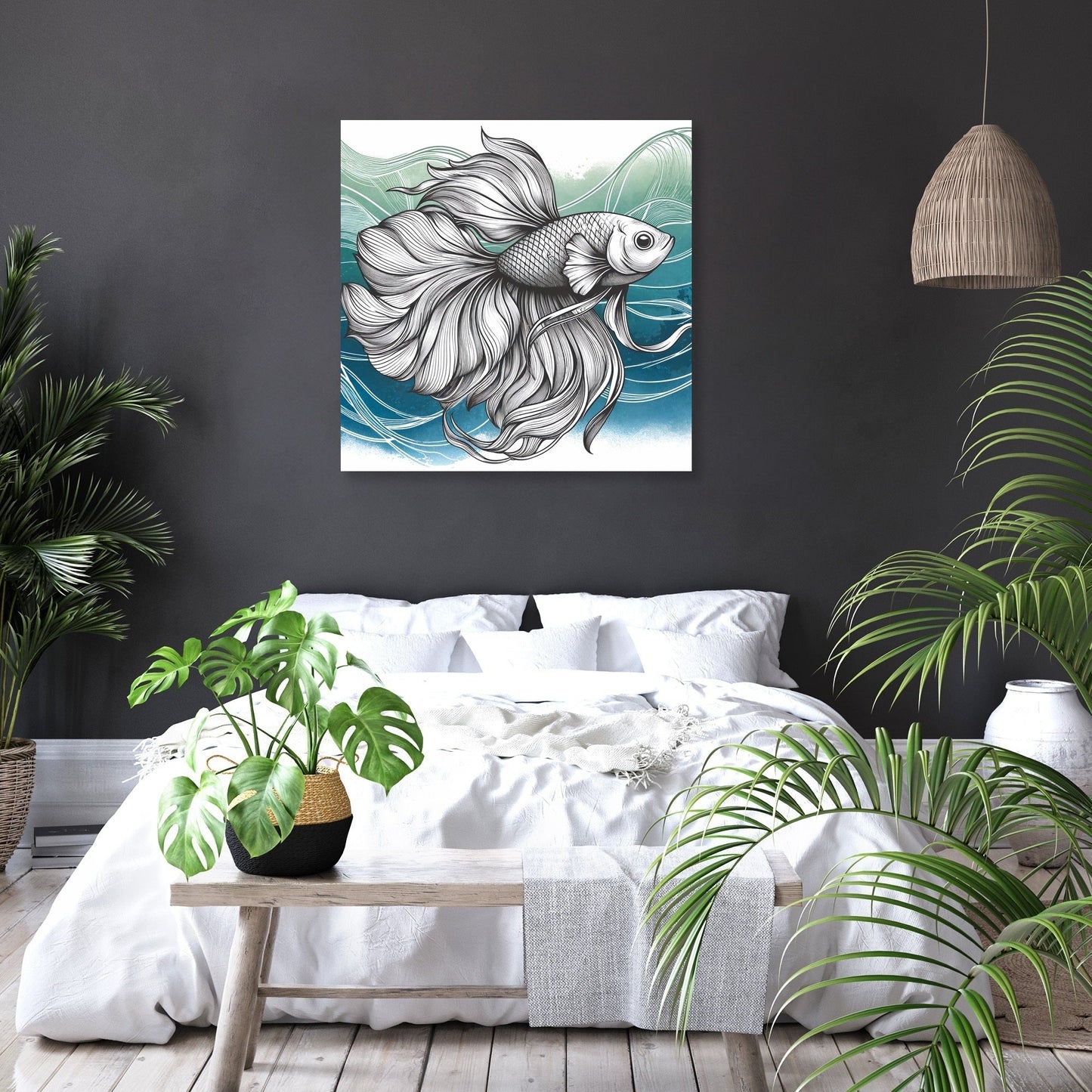 Graceful Swimmer Canvas