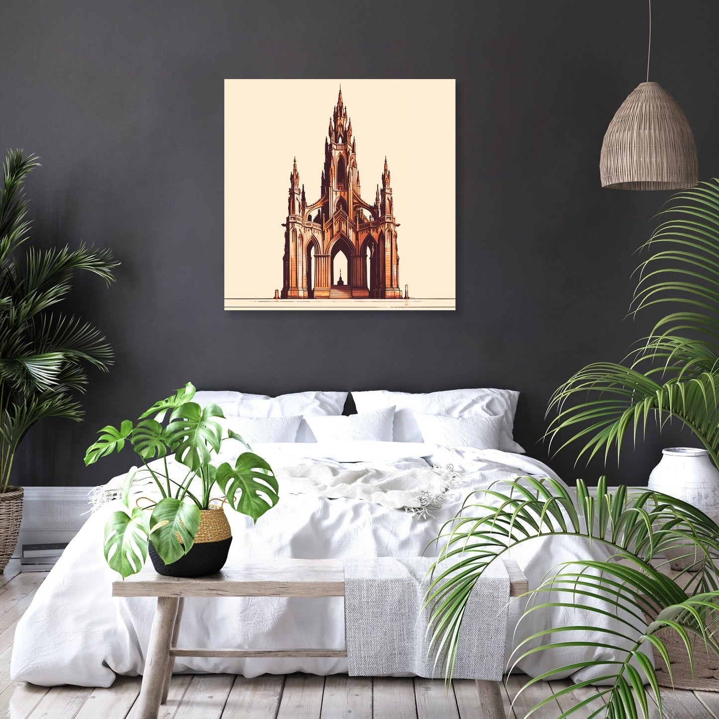 Edinburgh's Scott Monument Glow Canvas