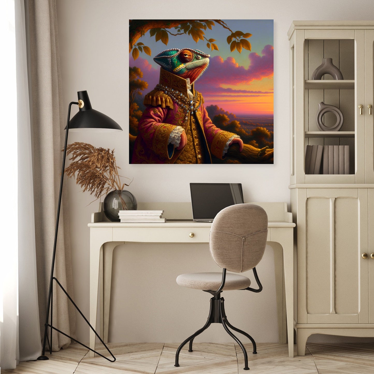 Regal Chameleon Dusk Canvas
