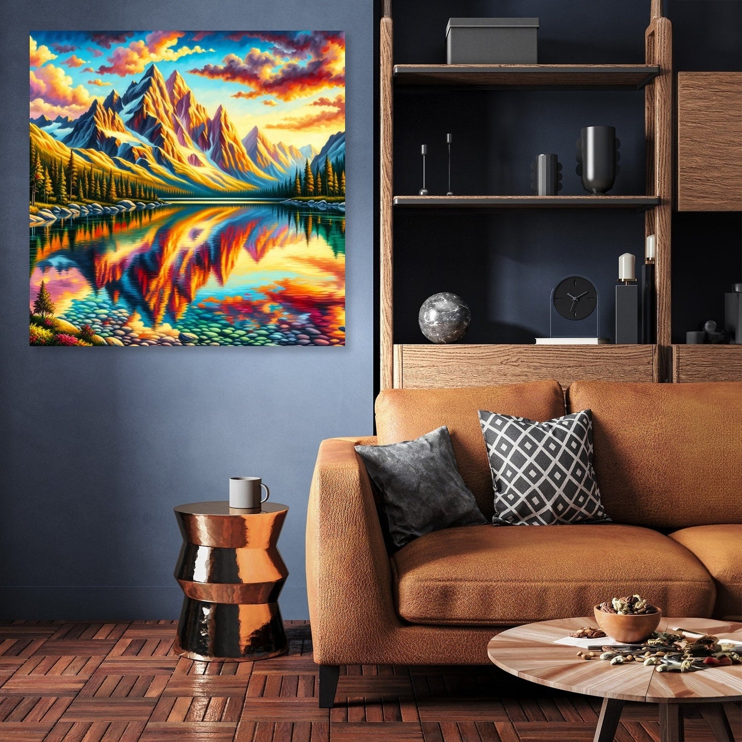 Majestic Mountain Reflection Canvas