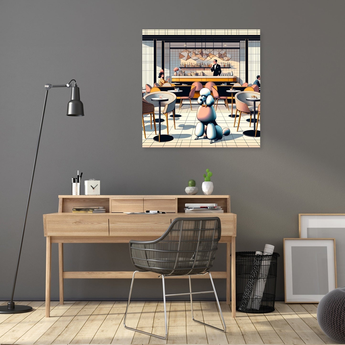 Parisian Poodle Canvas