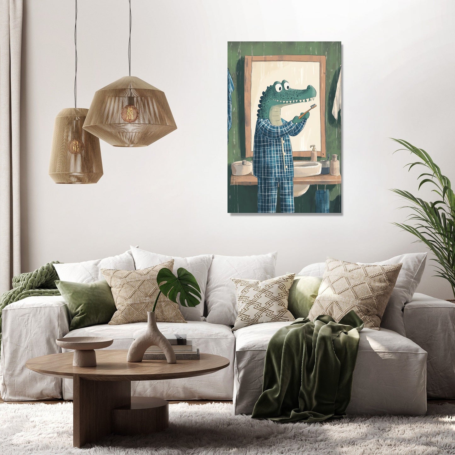Alligator's Morning Routine Canvas