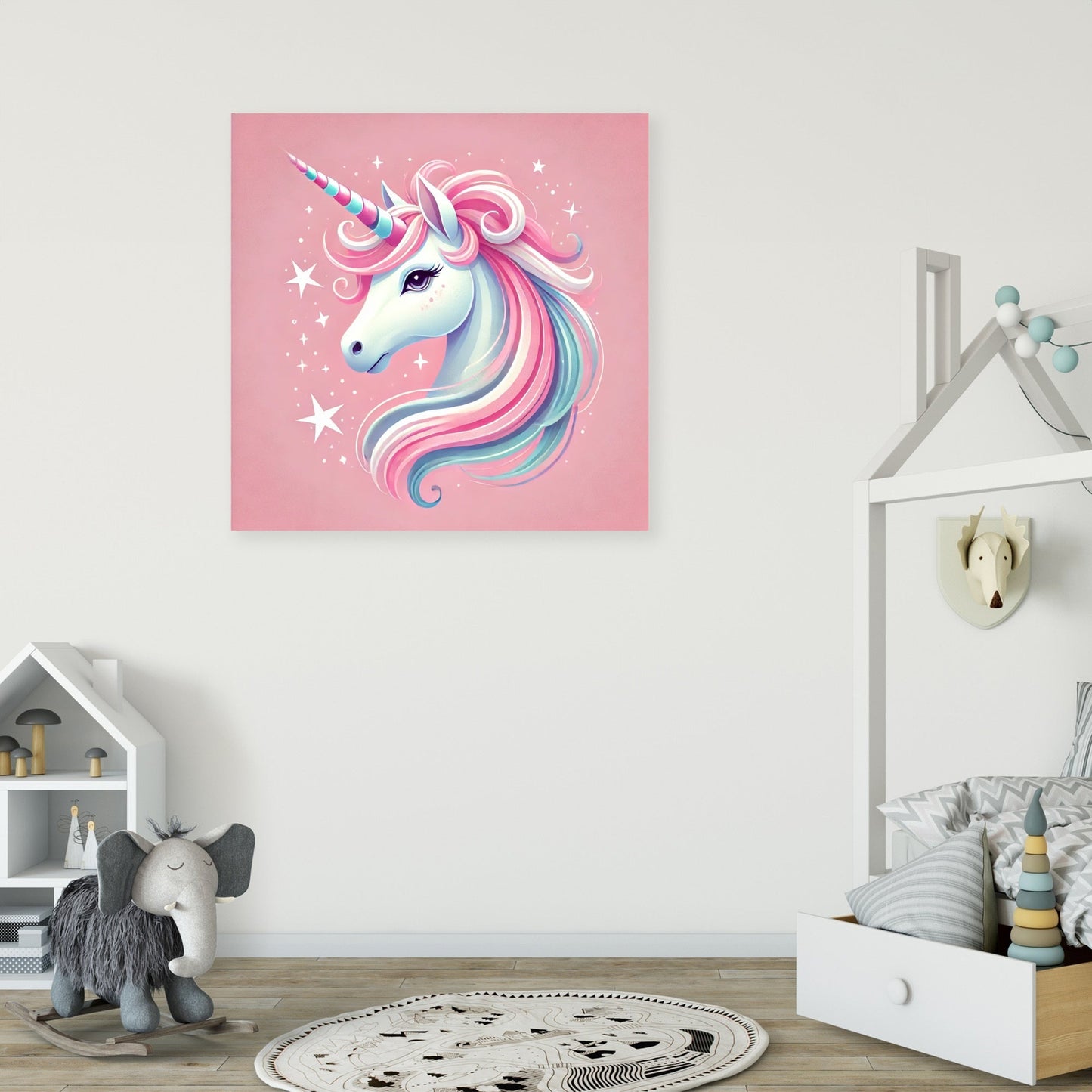 Magical Unicorn Portrait Canvas