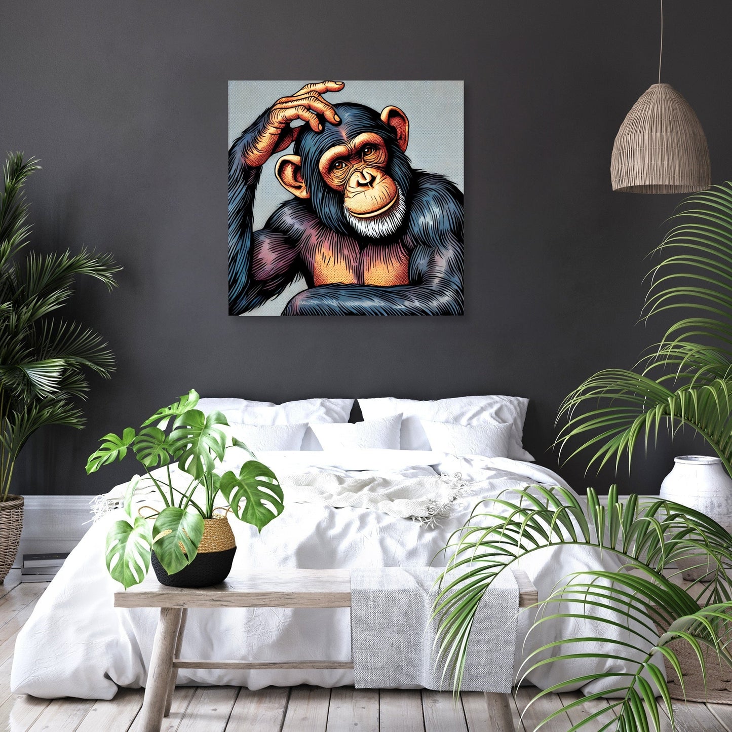 Thoughtful Chimp Canvas