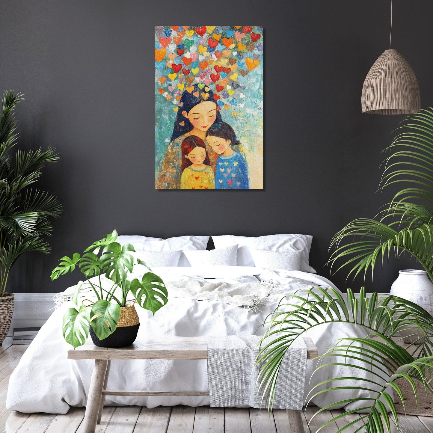 Mother’s Heart Shower Canvas