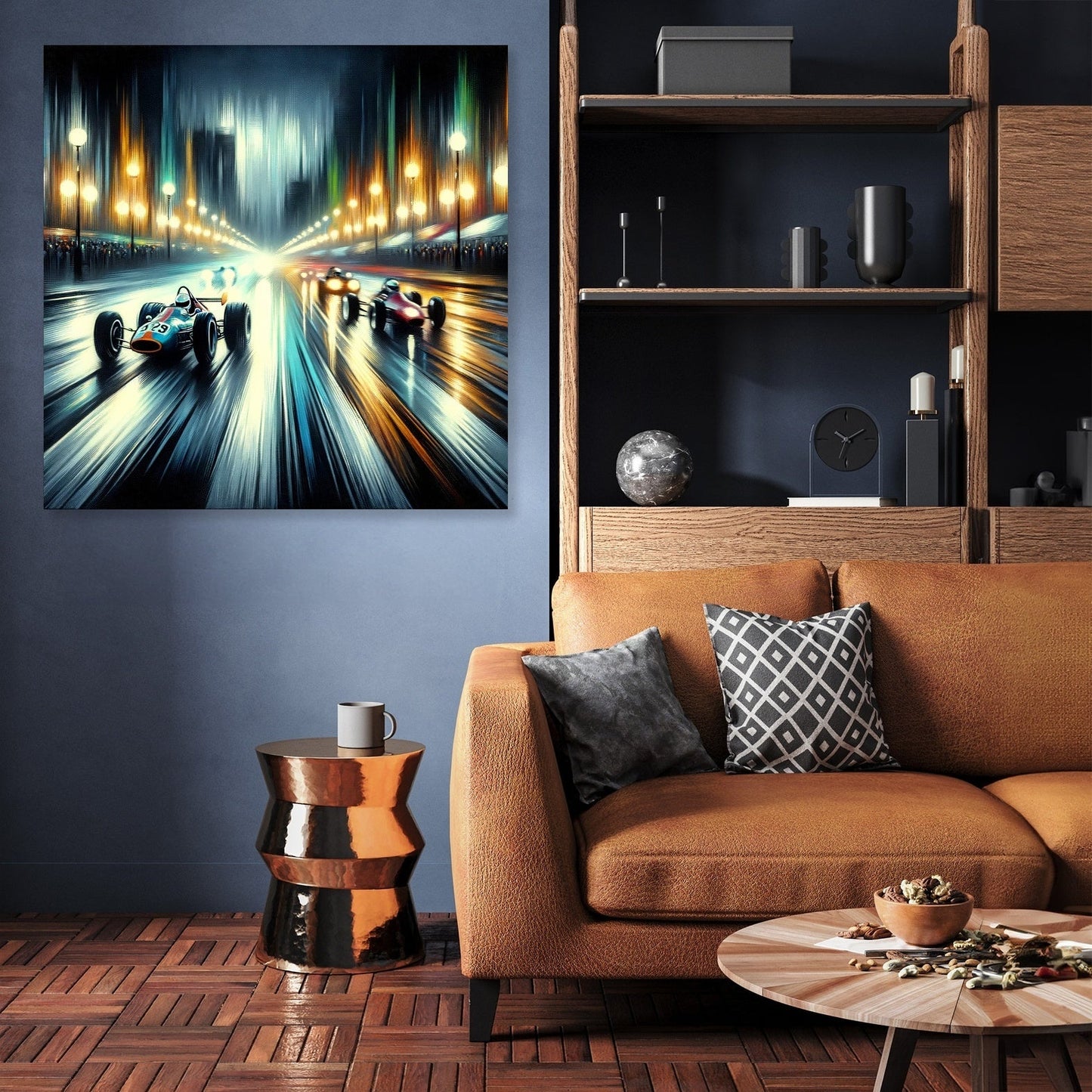 Nighttime Street Racer Canvas