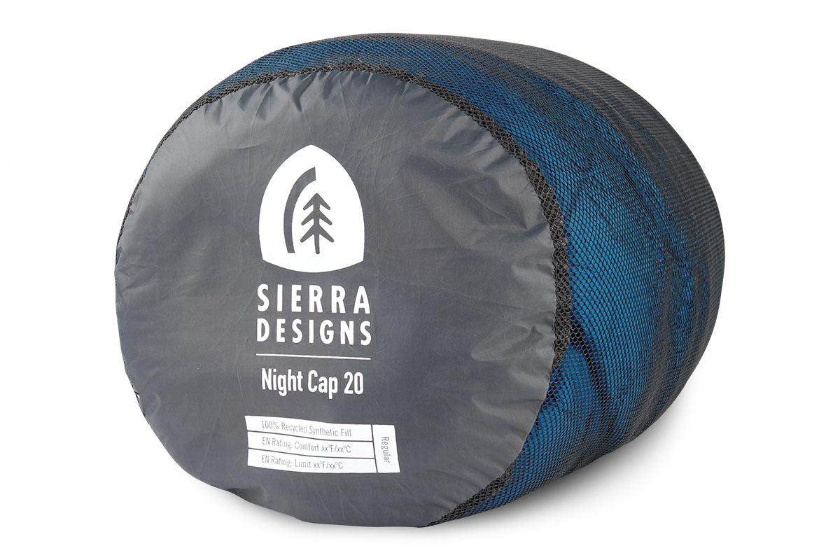 Sierra Designs Night Cap 20°F (-7°C) Synthetic Sleeping Bag - Long - Moroccan Blue