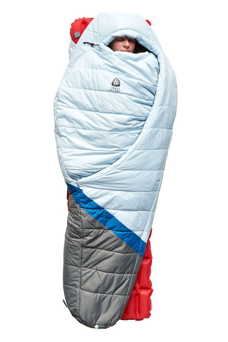 Sierra Designs Women's Night Cap 20°F (-7°C) Synthetic Sleeping Bag - Regular - Ice Blue