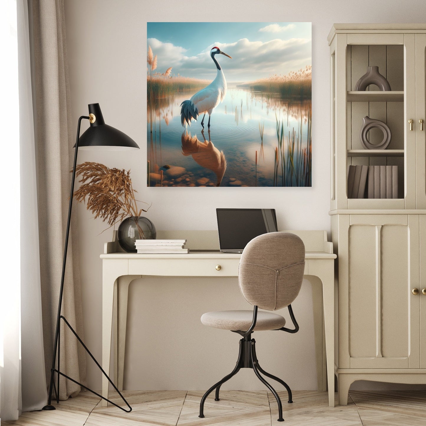 Crane Elegance Canvas