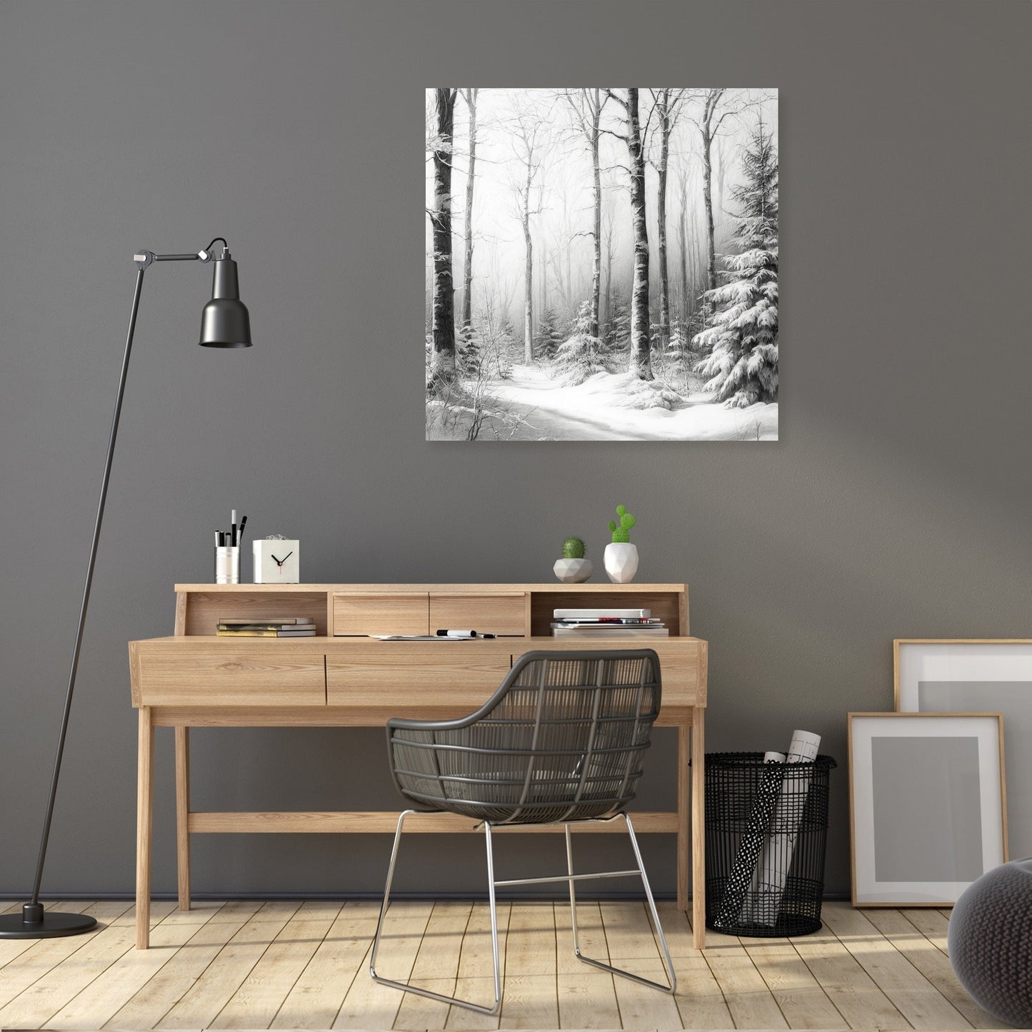 Winter's Quiet Sketch Canvas
