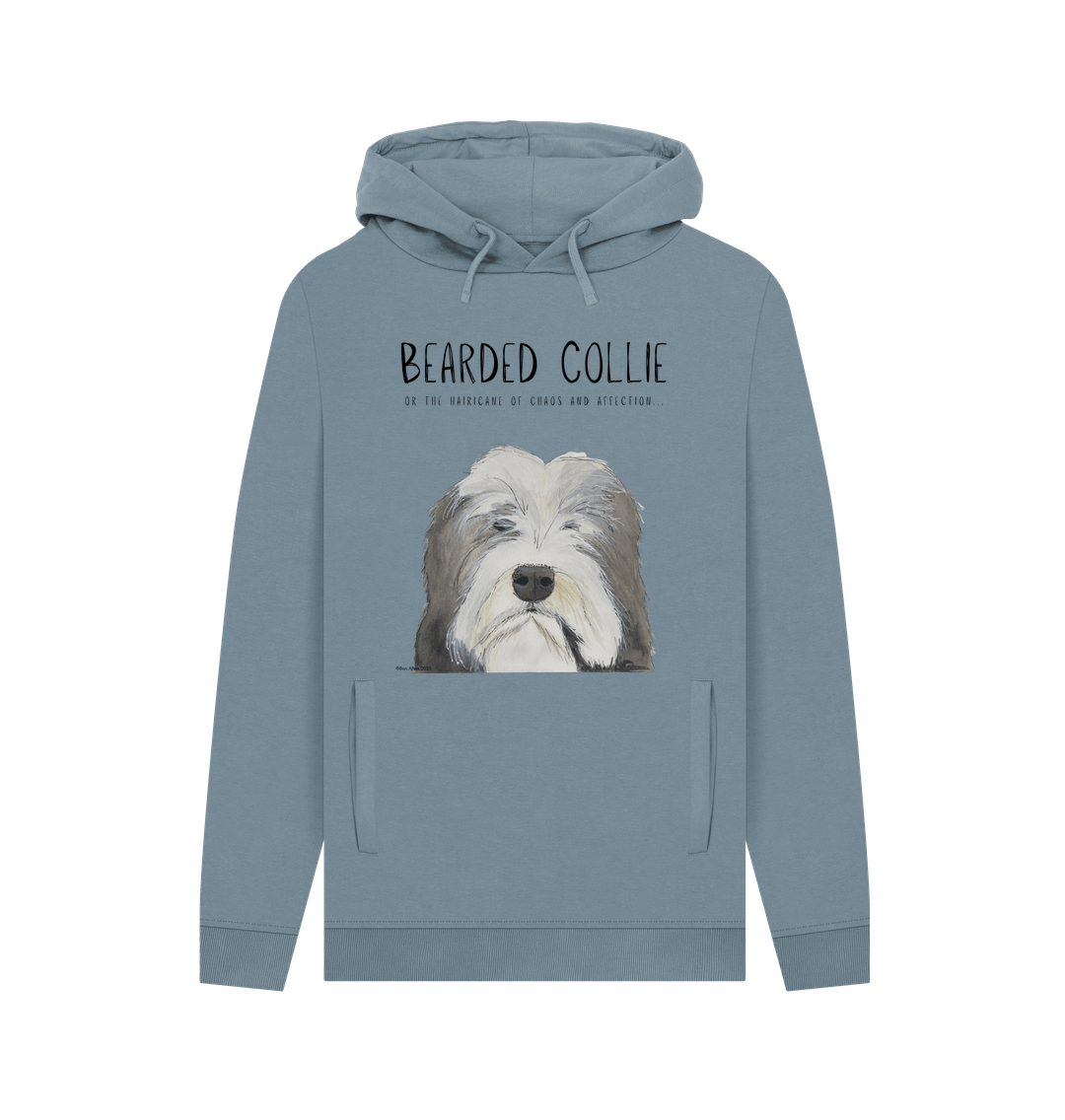 Unleash the Hairicane: Bearded Collie Men’s Hoodie