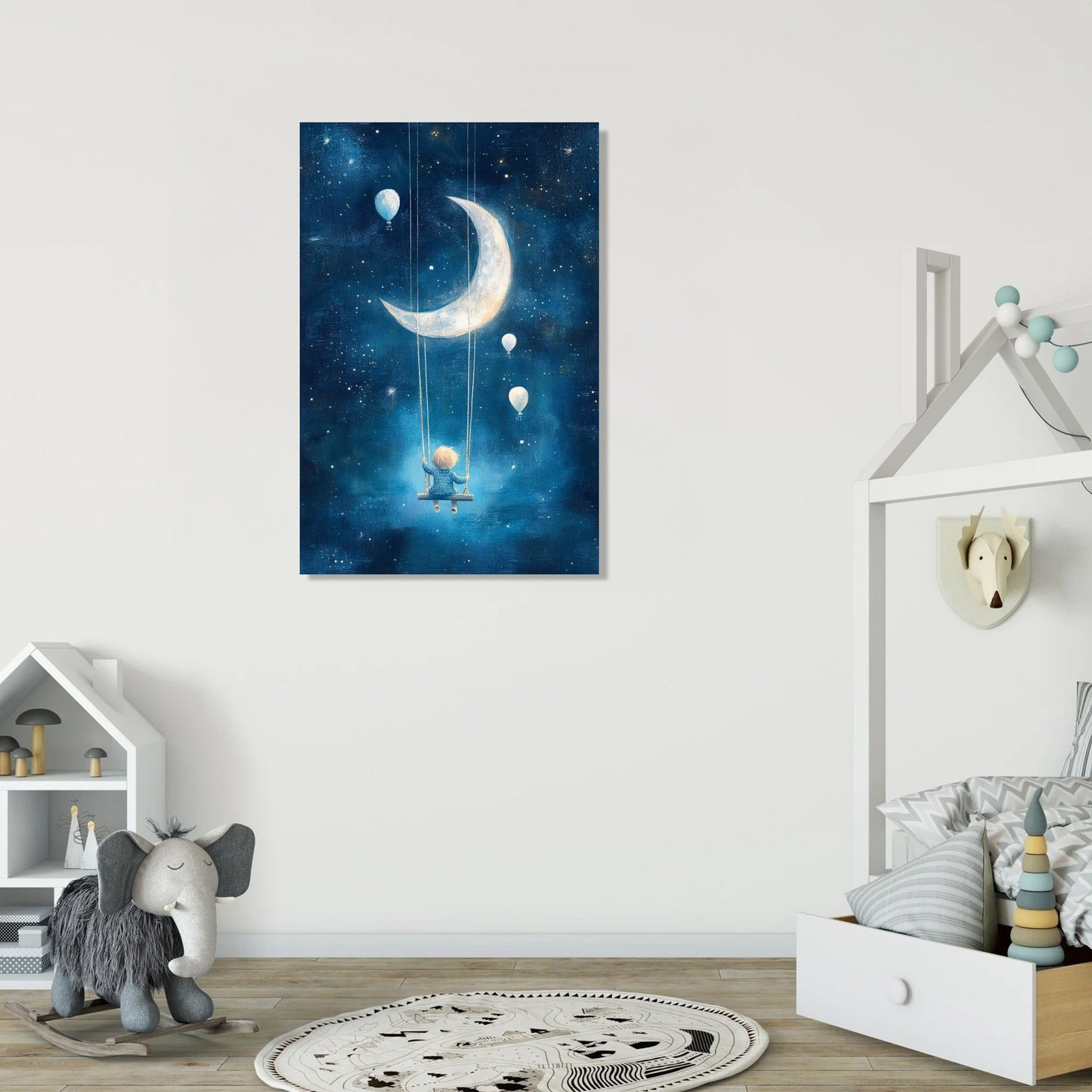 Moonlit Swing Canvas