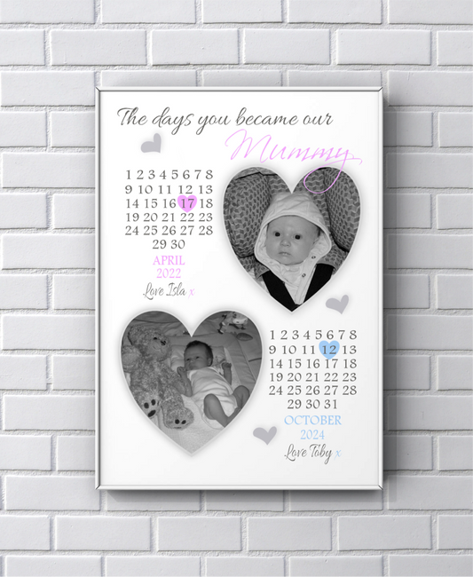 "The Days You Became Our Mummy" - Heartwarming Keepsake Print Mother's Day