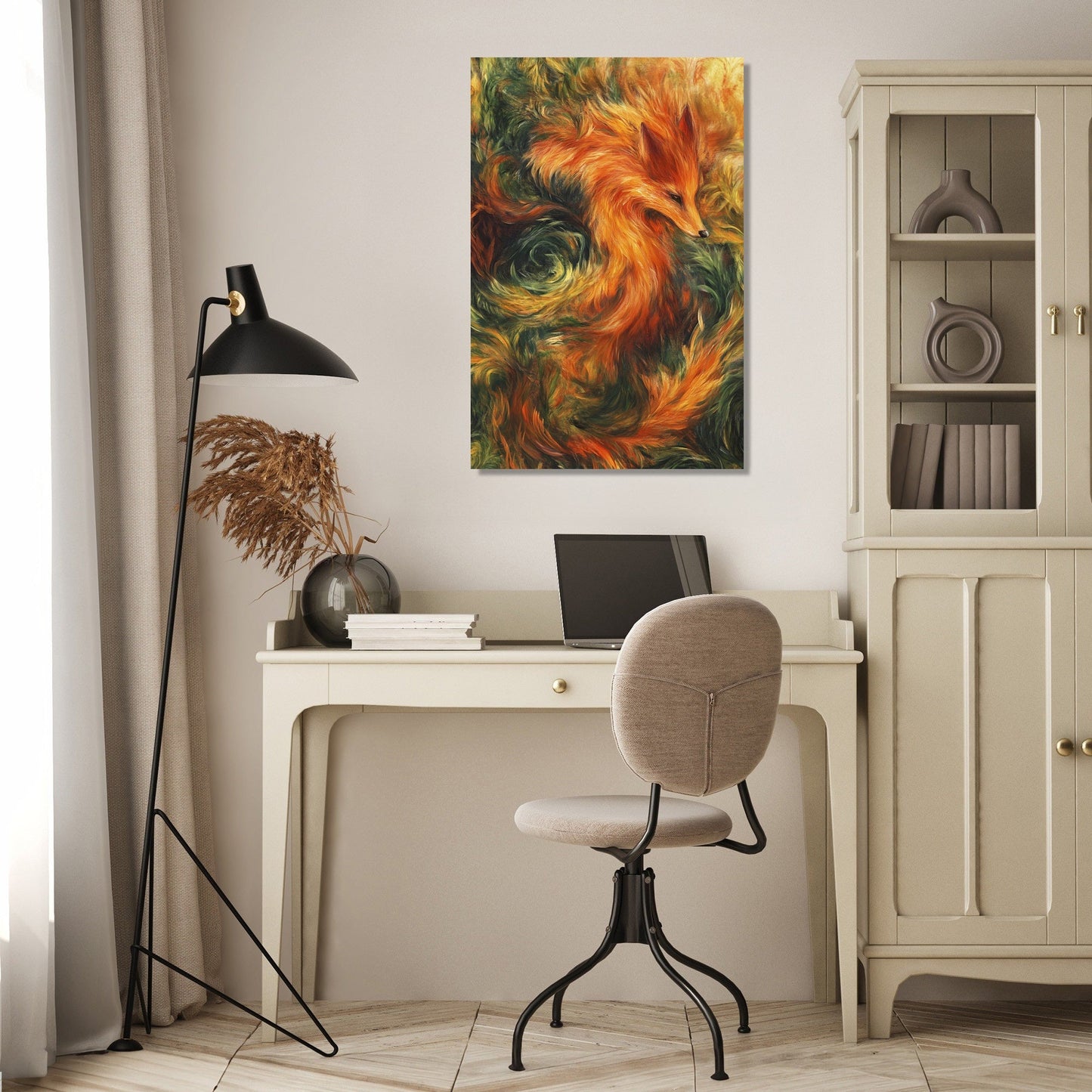 Fox in the Brush Canvas