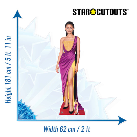CS779 Zendaya Dancer Singer Actress Height 181cm Lifesize Cardboard Cut Out With Mini