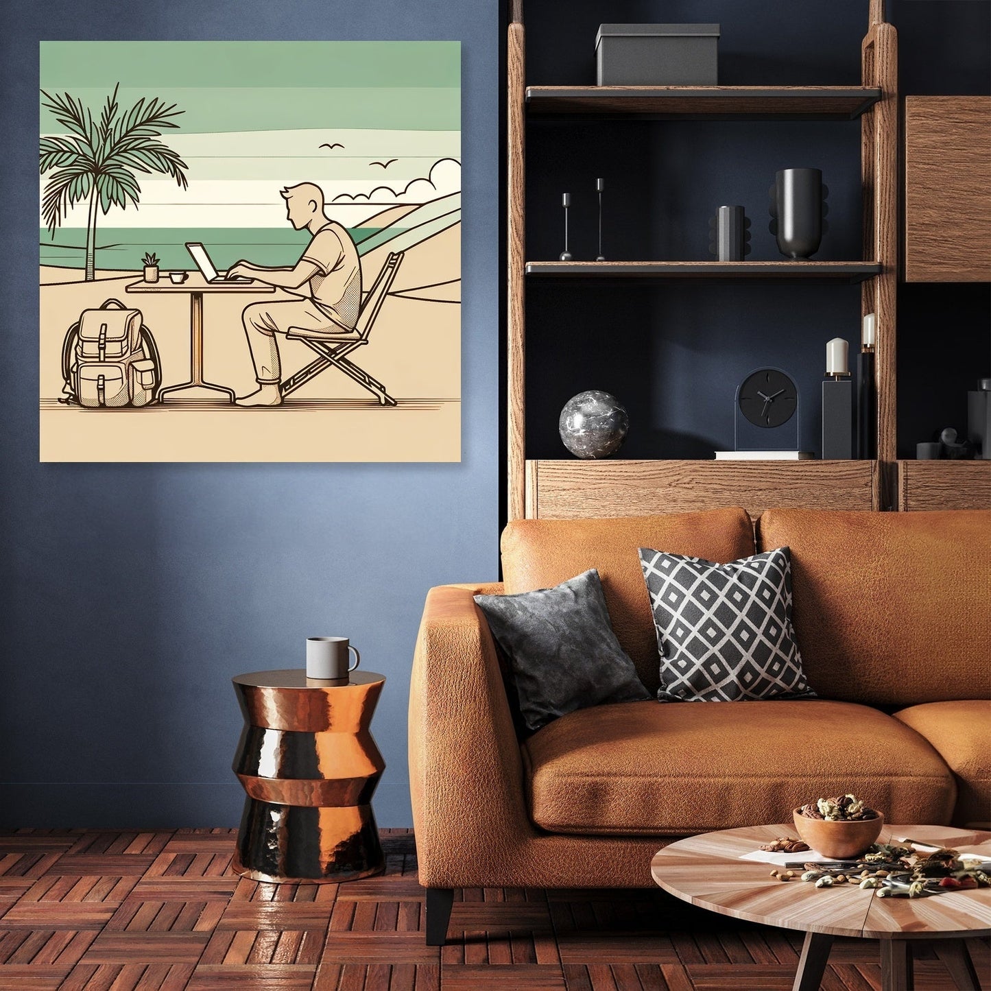 Nomadic Serenity Sketch Canvas