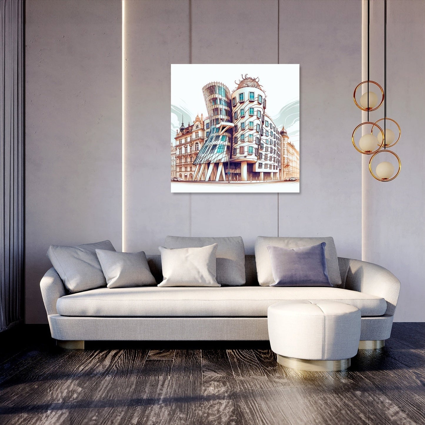 Dancing House Flow Canvas