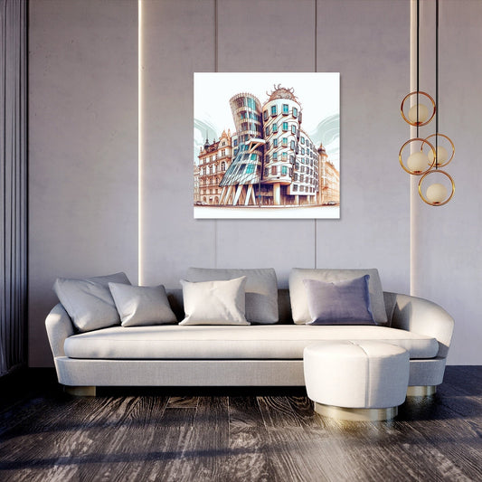 Dancing House Flow Canvas