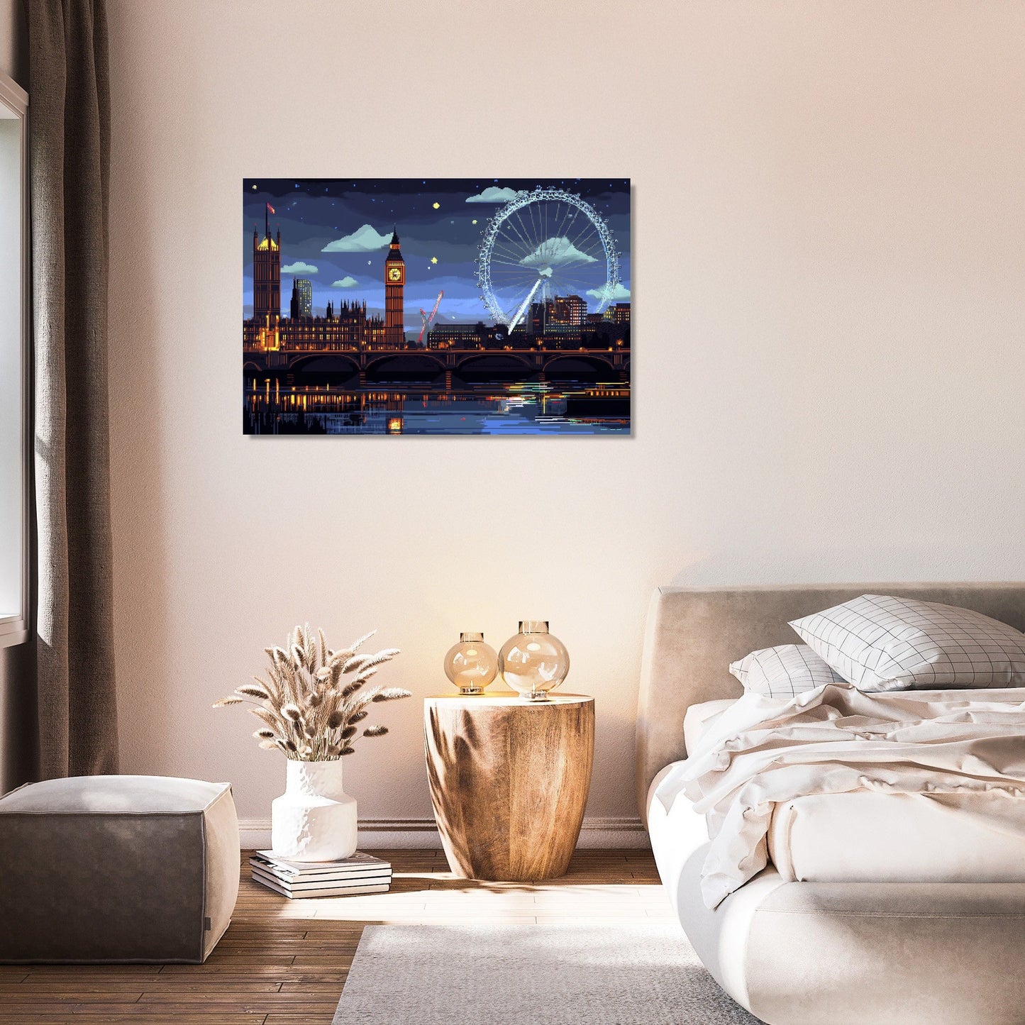 London Skyline Pixel Canvas