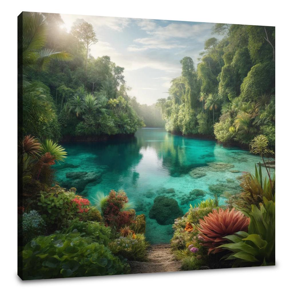 Hidden Paradise Lagoon Canvas