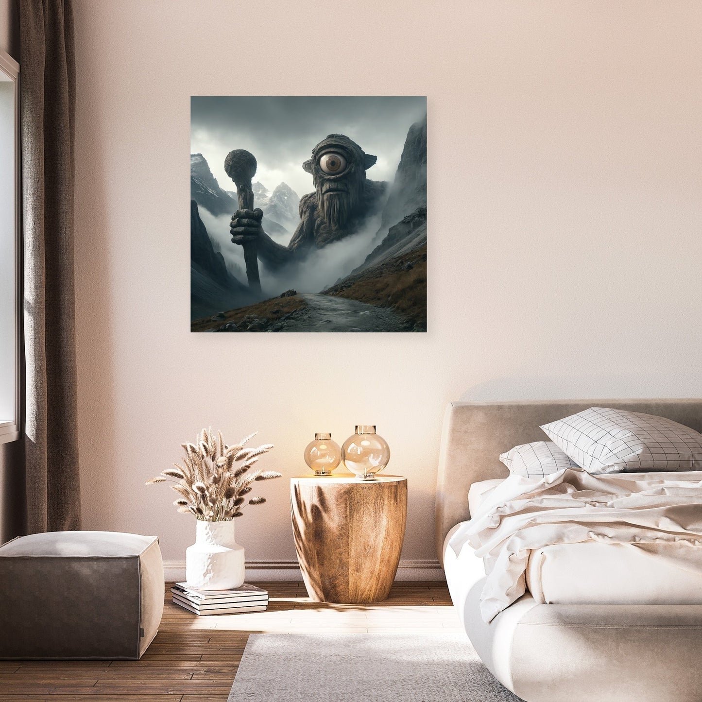 Guardian Cyclops of the Misty Pass Canvas