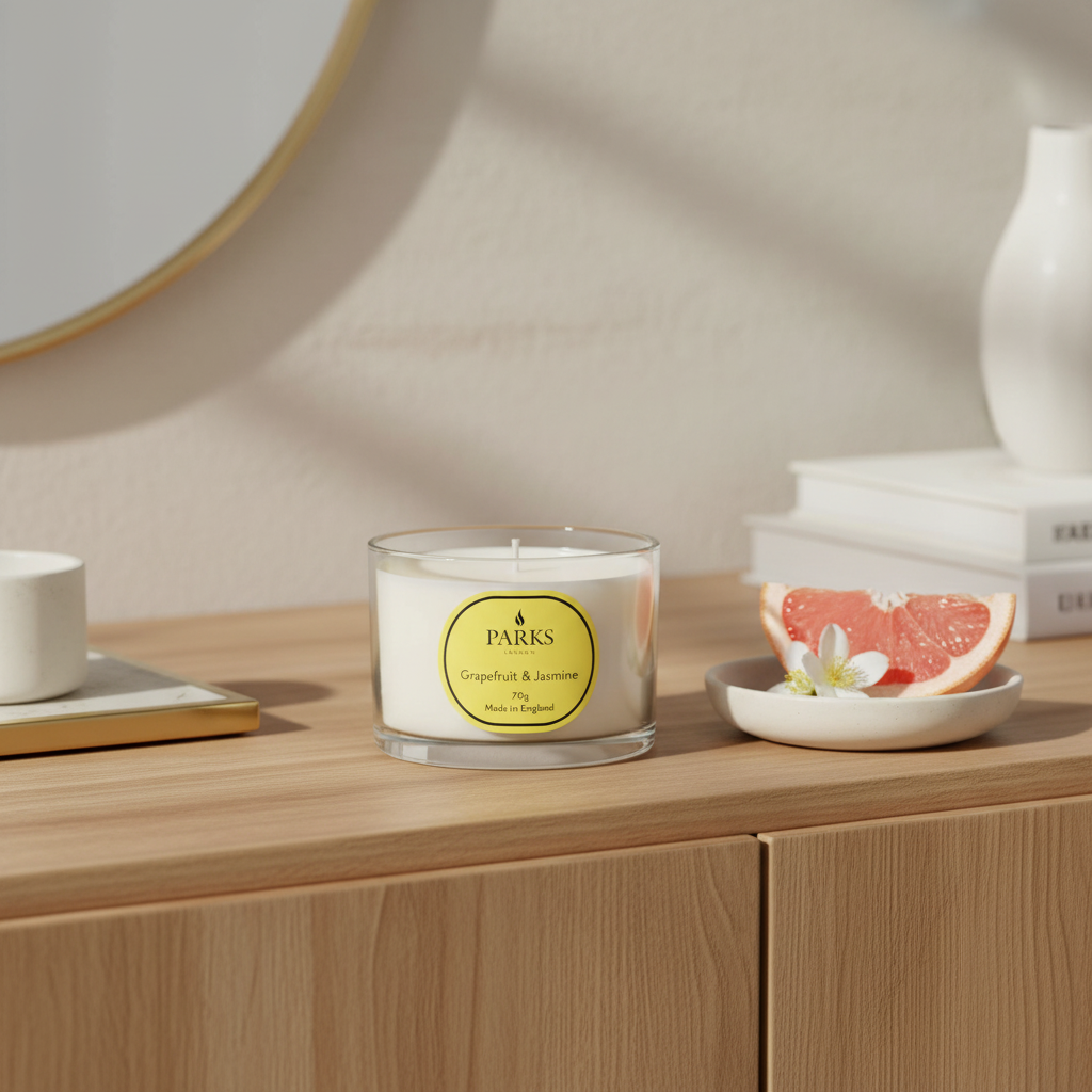 GRAPEFRUIT AND JASMINE TRAVEL CANDLE 70G