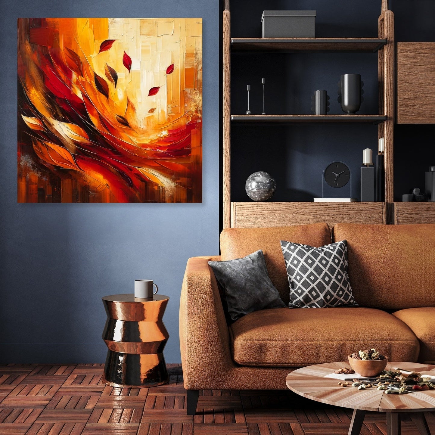 Autumn Embrace Abstract Canvas