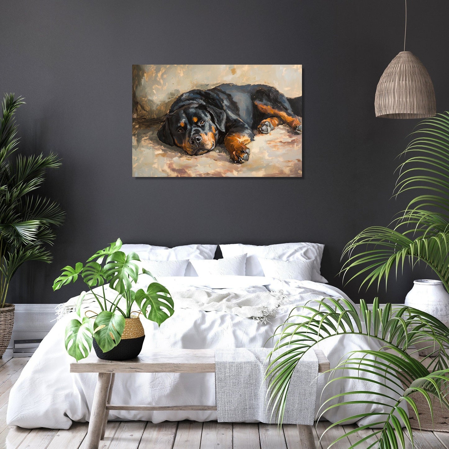 Rottweiler Rest Canvas