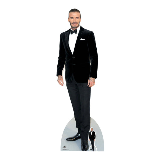CS782 David Beckham Black Suit Height 186cm Lifesize Cardboard Cutout With Mini