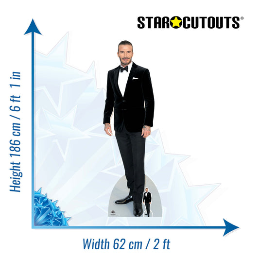 CS782 David Beckham Black Suit Height 186cm Lifesize Cardboard Cutout With Mini