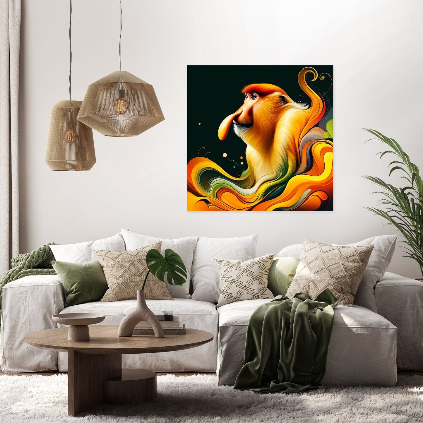 Graceful Proboscis Monkey Canvas
