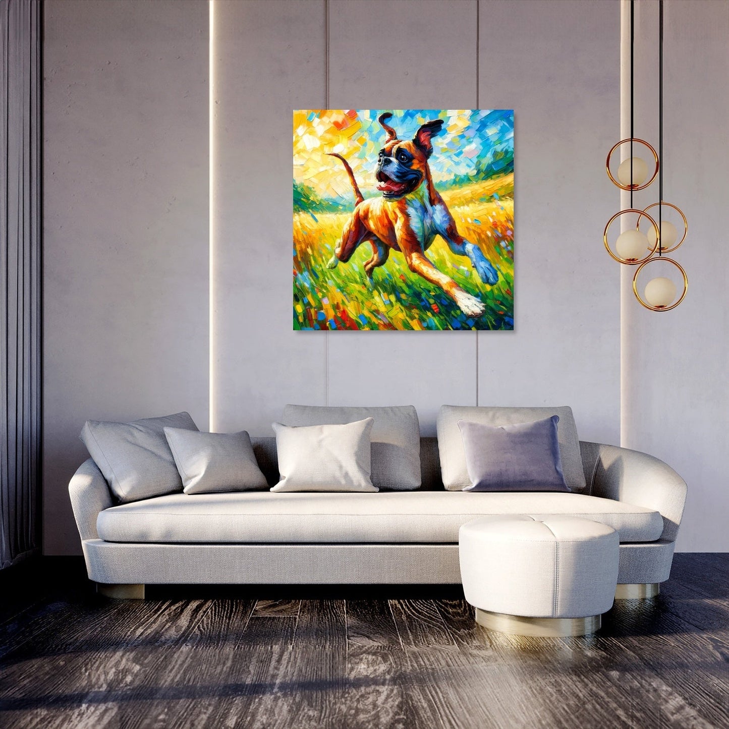 Boxer's Joyful Dance Canvas