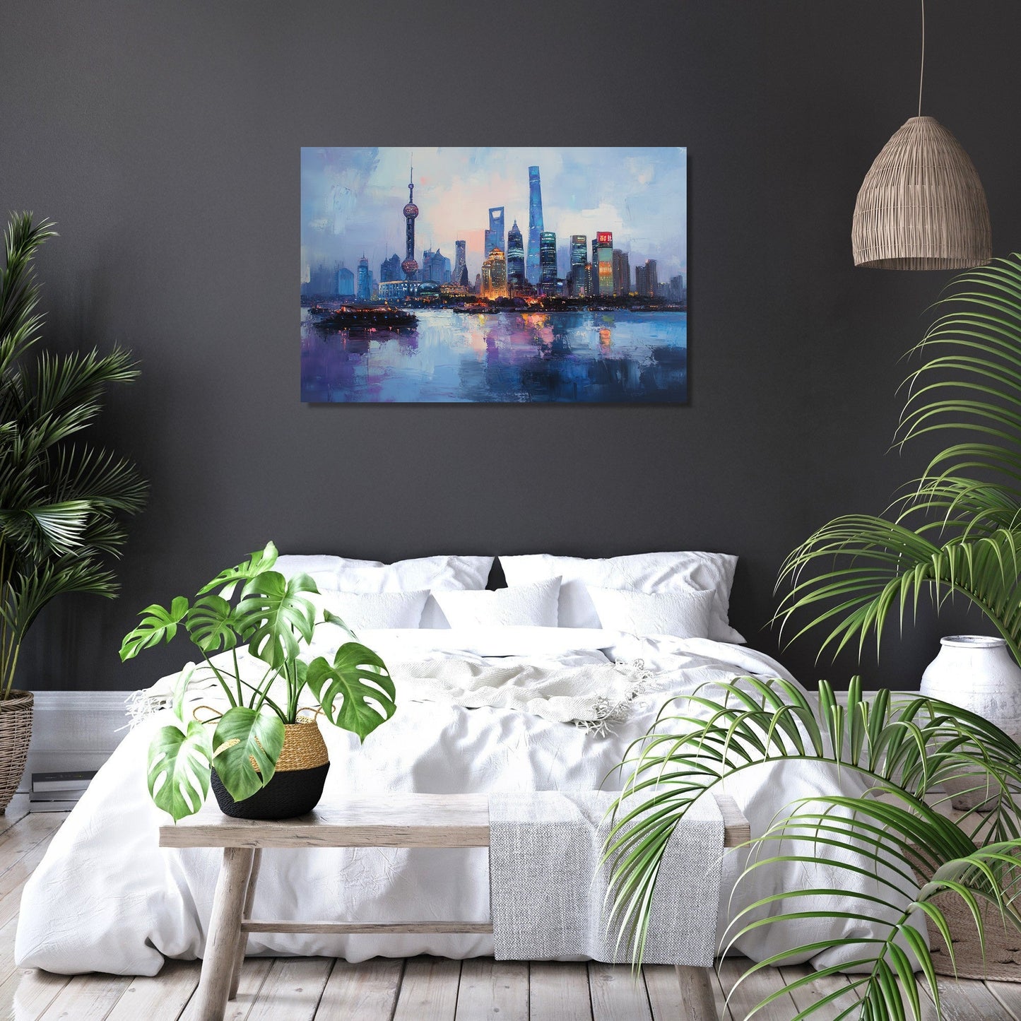 Shanghai Skyline Harmony Canvas