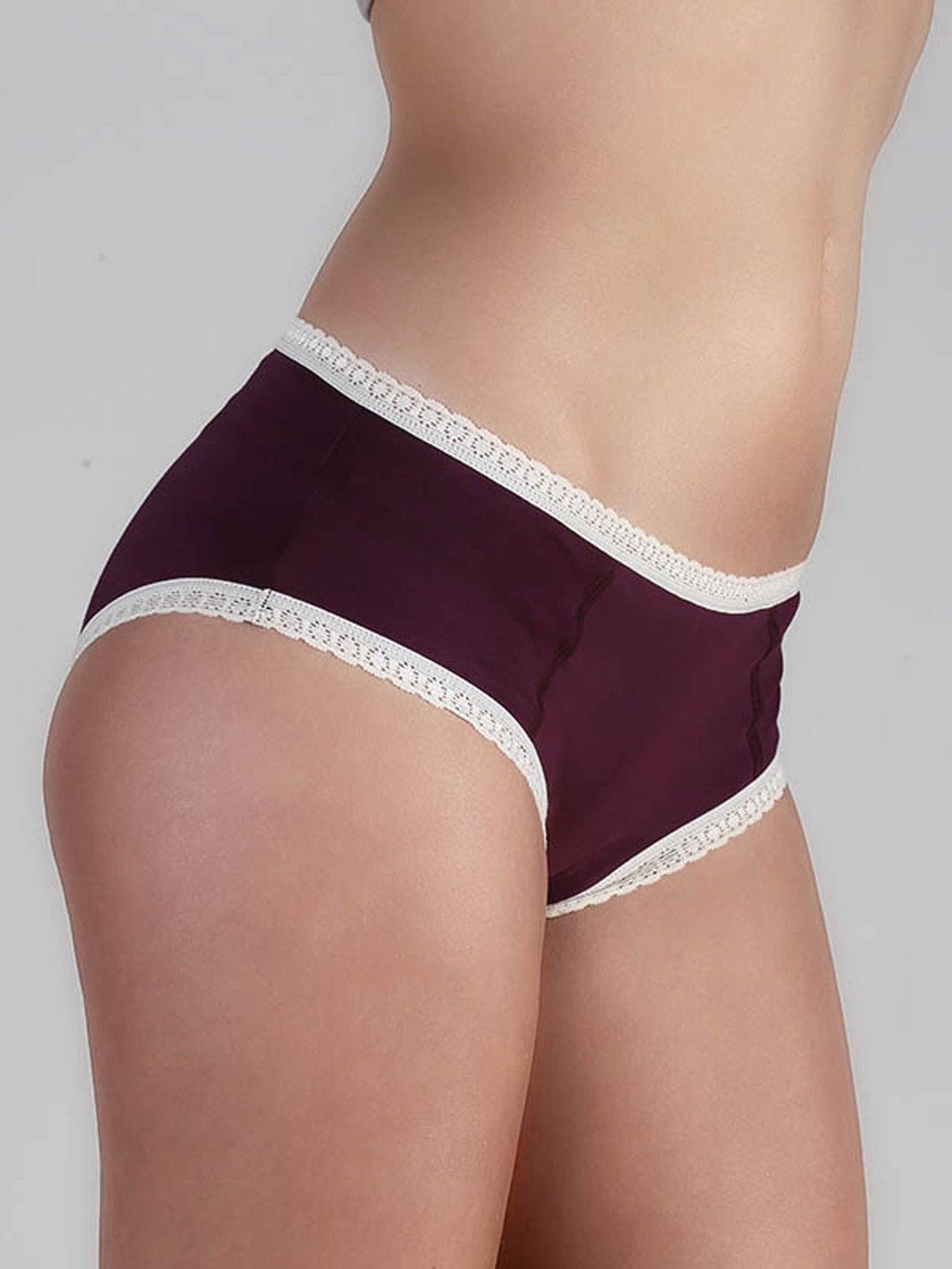 Organic Hipster Briefs with Lace