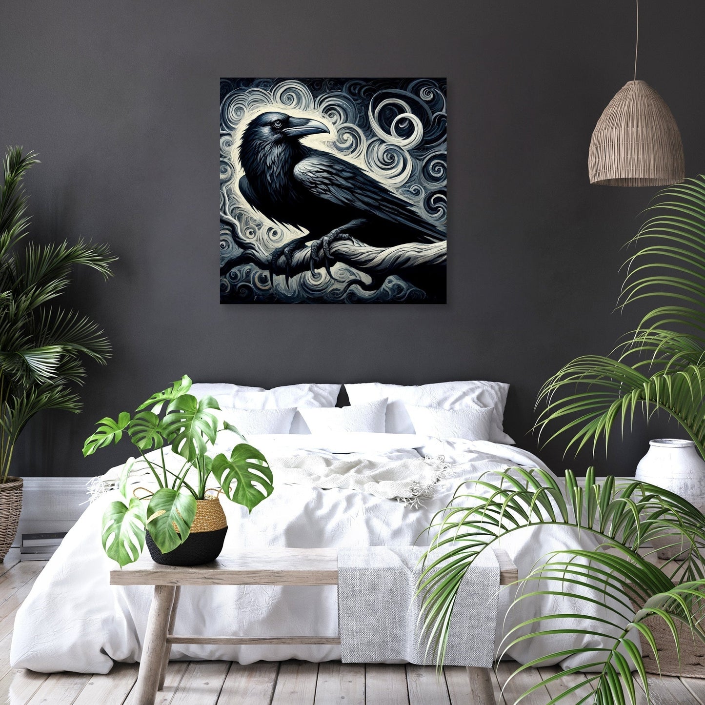 Gothic Raven Canvas
