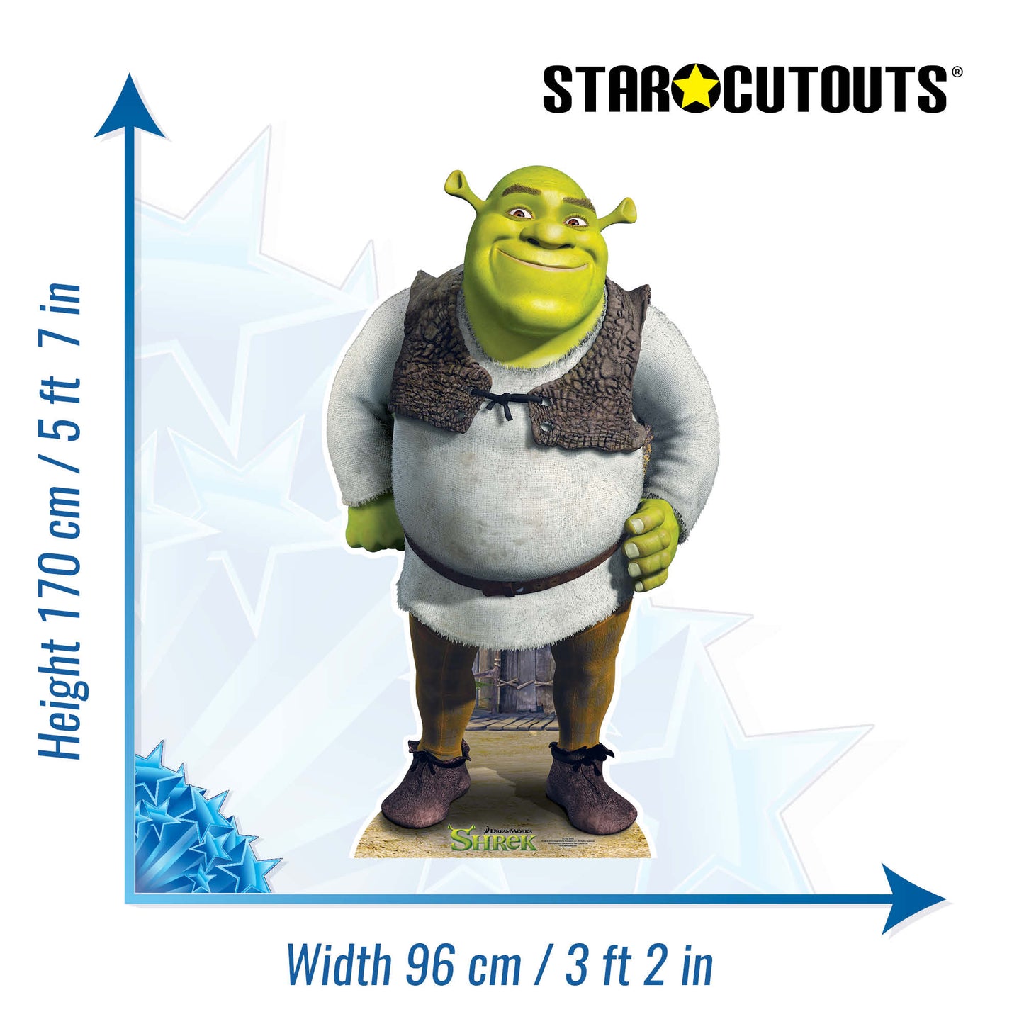 SC785 Shrek Large Cardboard Cutout Height 170cm