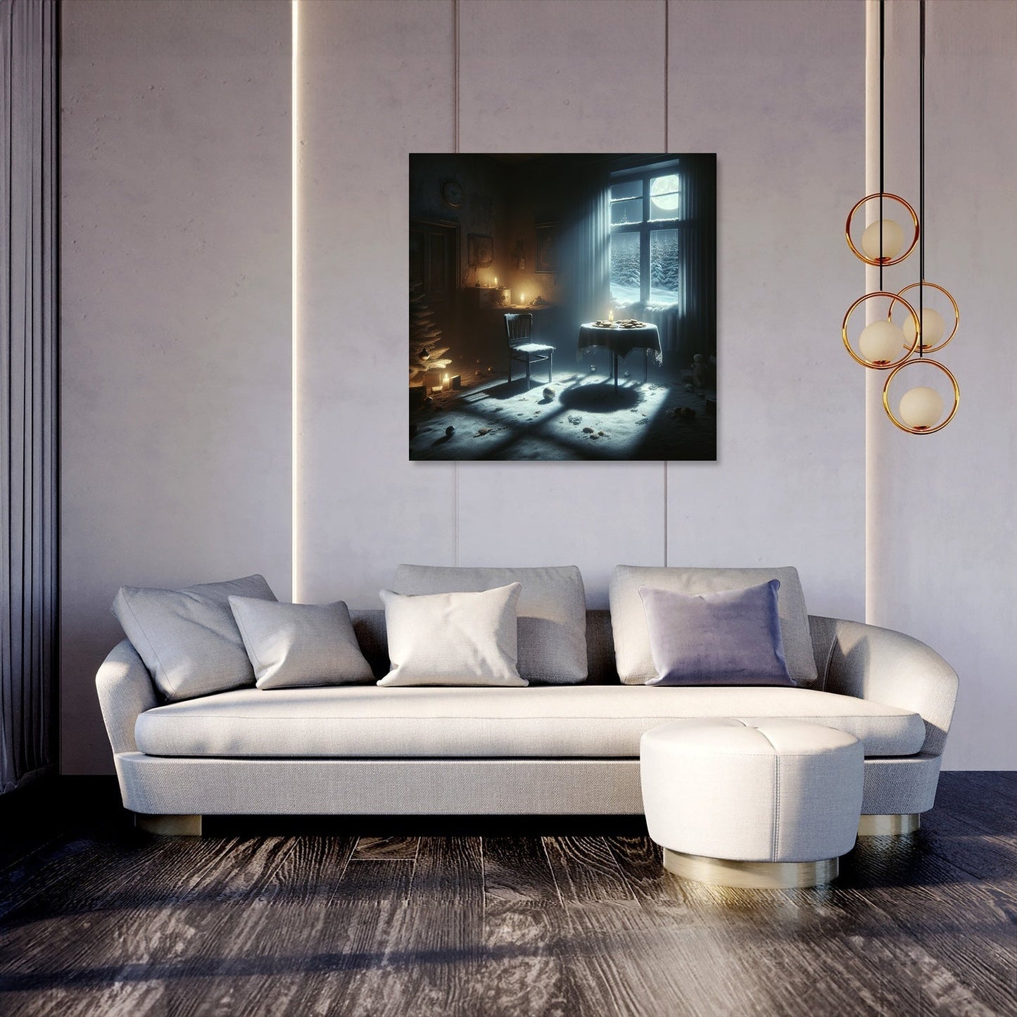 Midnight Solitude Christmas Canvas