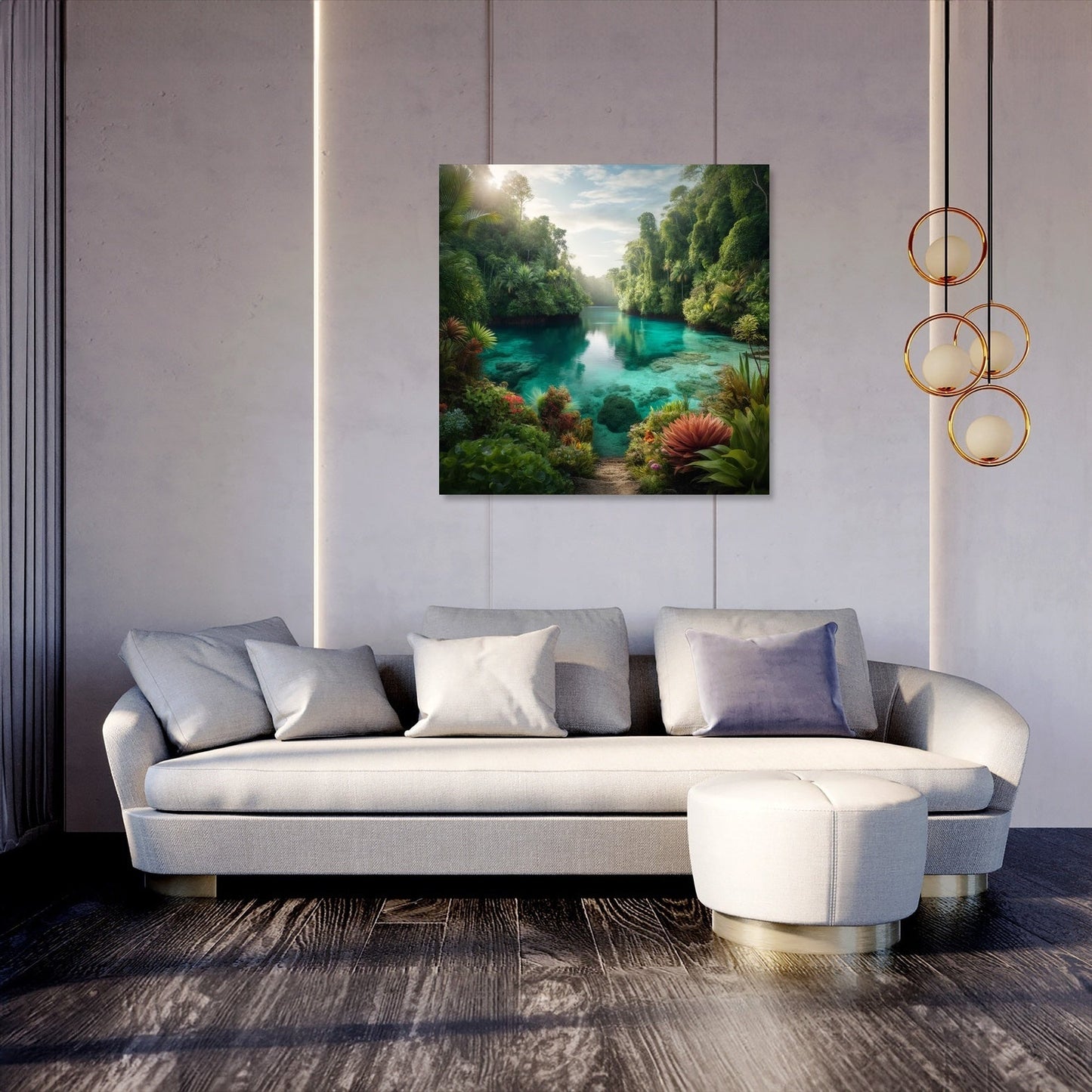 Hidden Paradise Lagoon Canvas