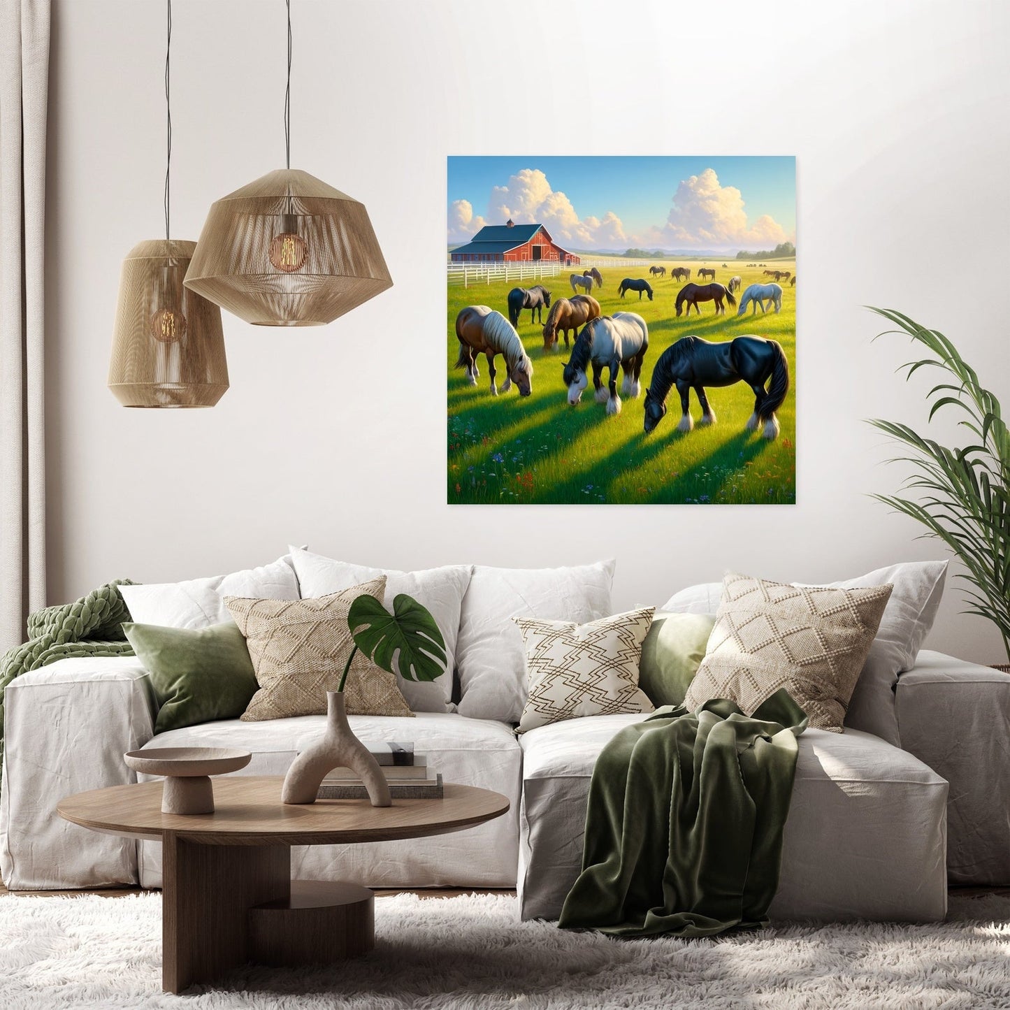 Pasture Horses Canvas
