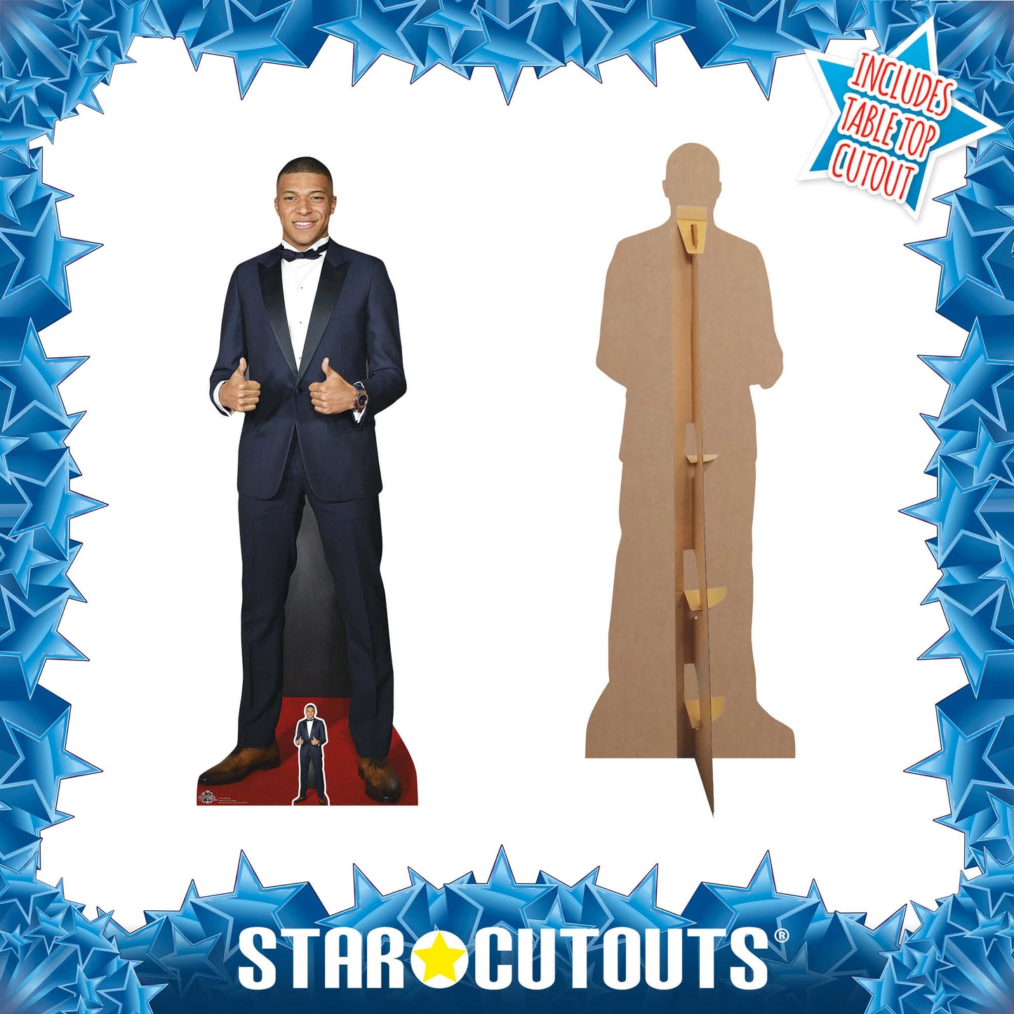 CS788 Kylian Mbappé Thumbs Up Footballer World Cup 2026 Height 180cm Lifesize Cardboard Cut Out With Mini