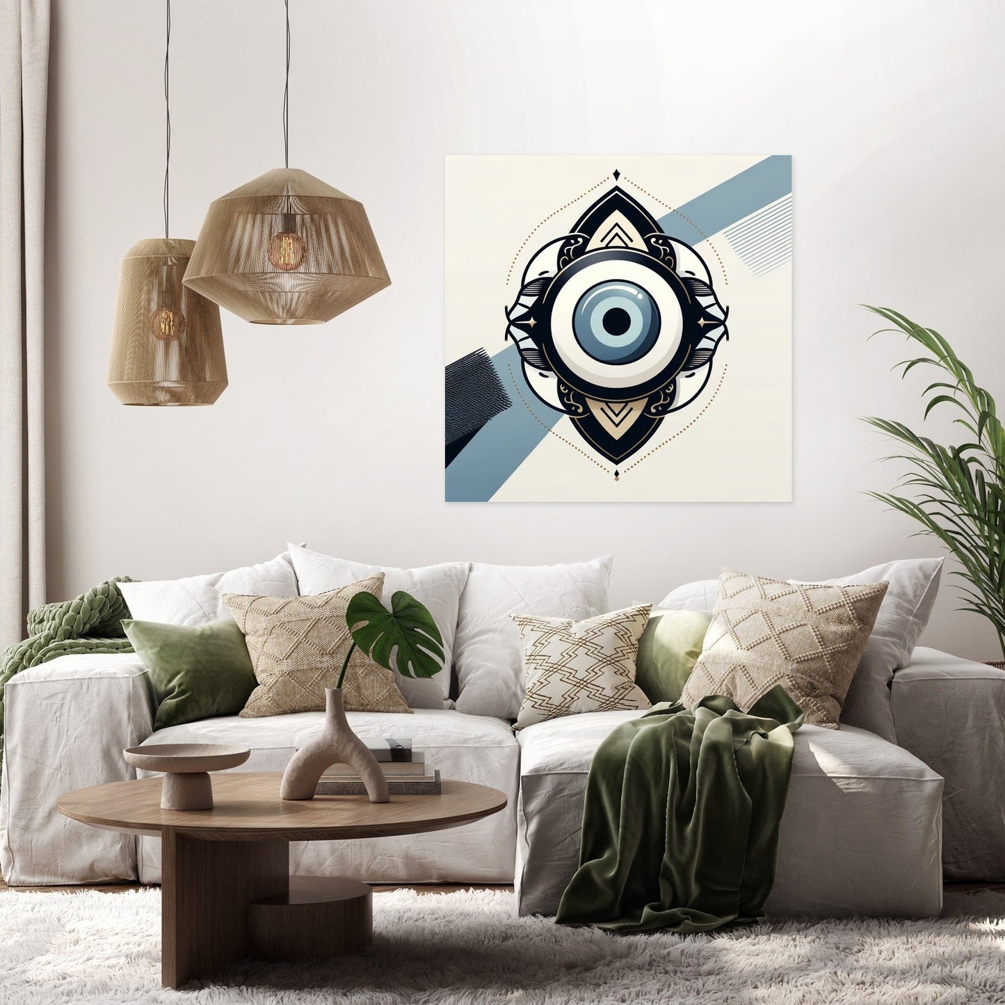 Modern Nazar Protection Canvas