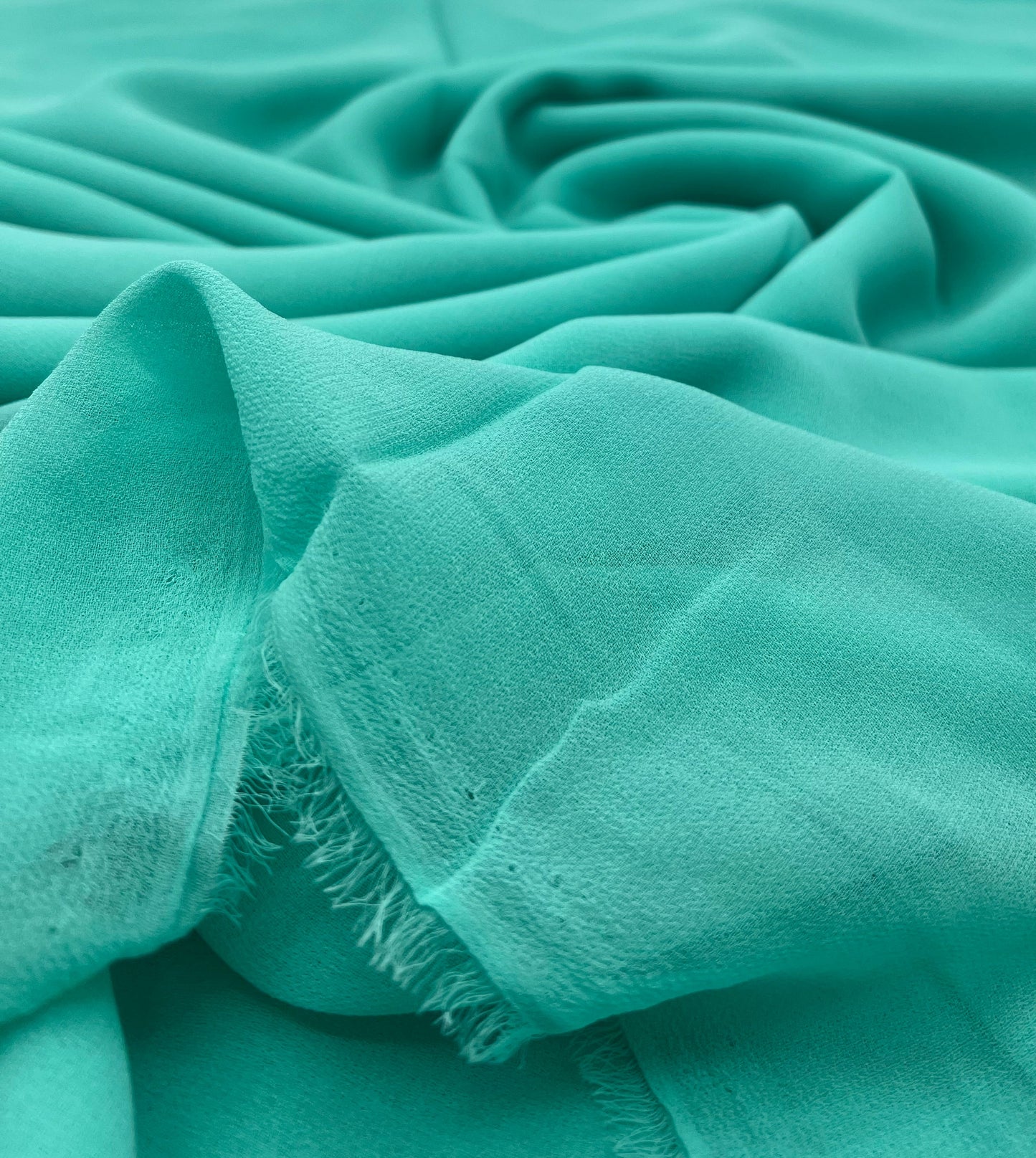 Plain Light Aqua Chiffon Sheer Dress Bridal Fabric